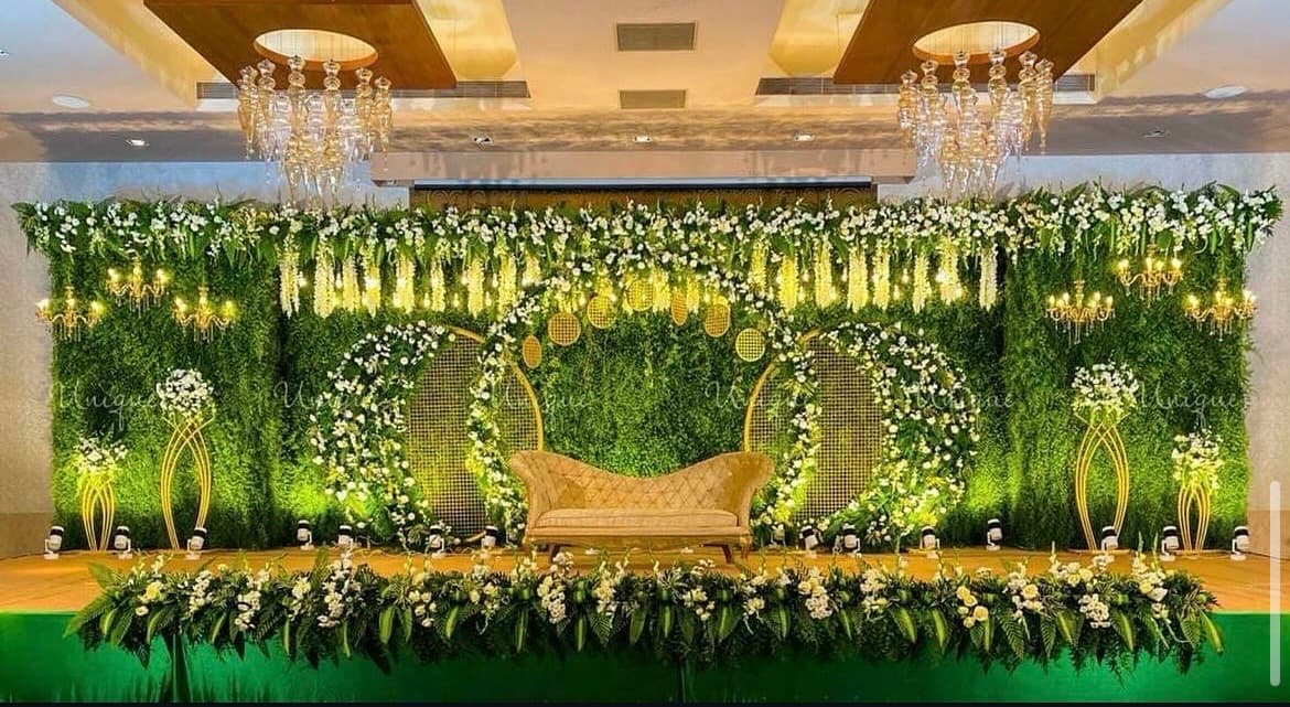 Mandapam, stage and venue decor for the wedding day.
